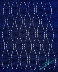 First sashiko pattern - wavy vertical lines