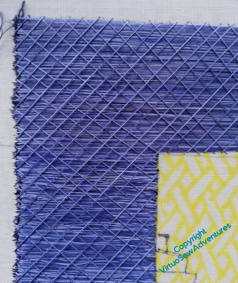 Two layers of diagonals, at right angles to one another.